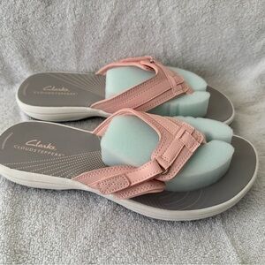 Clarks Pink Sandals with Bow Detail